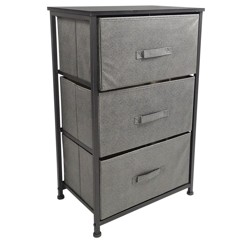 KKTONER Nightstand with 3 Drawers Dresser Storage Tower Organizer for Bedroom Living Room