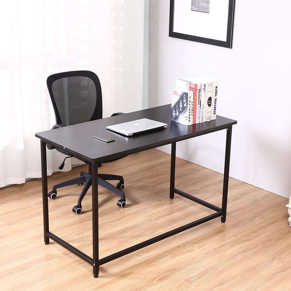 KKTONER Computer Office Desk 47" Modern Simple Computer Table Study Writing Desk Black