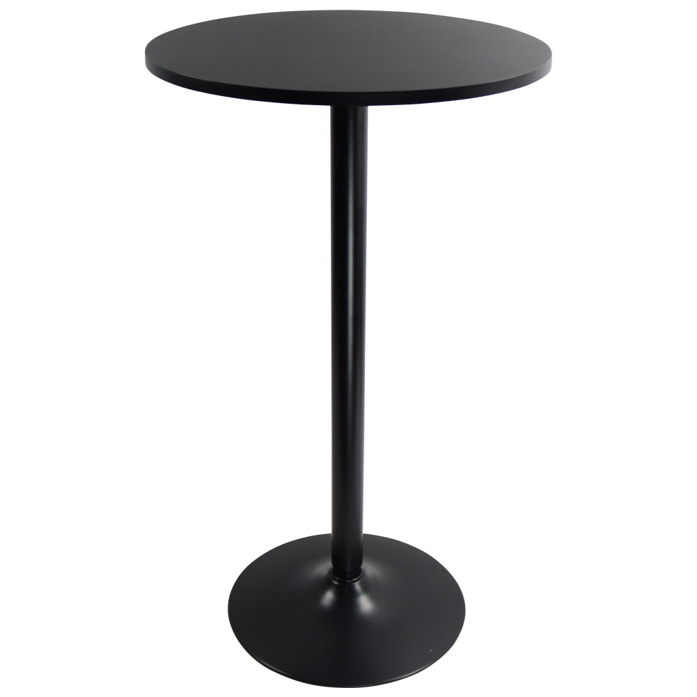 KKTONER Round Bar Table 23.6'' Top Coffee Table for Cocktail Bar Pub Dining Bistro (41.7''H, Black)