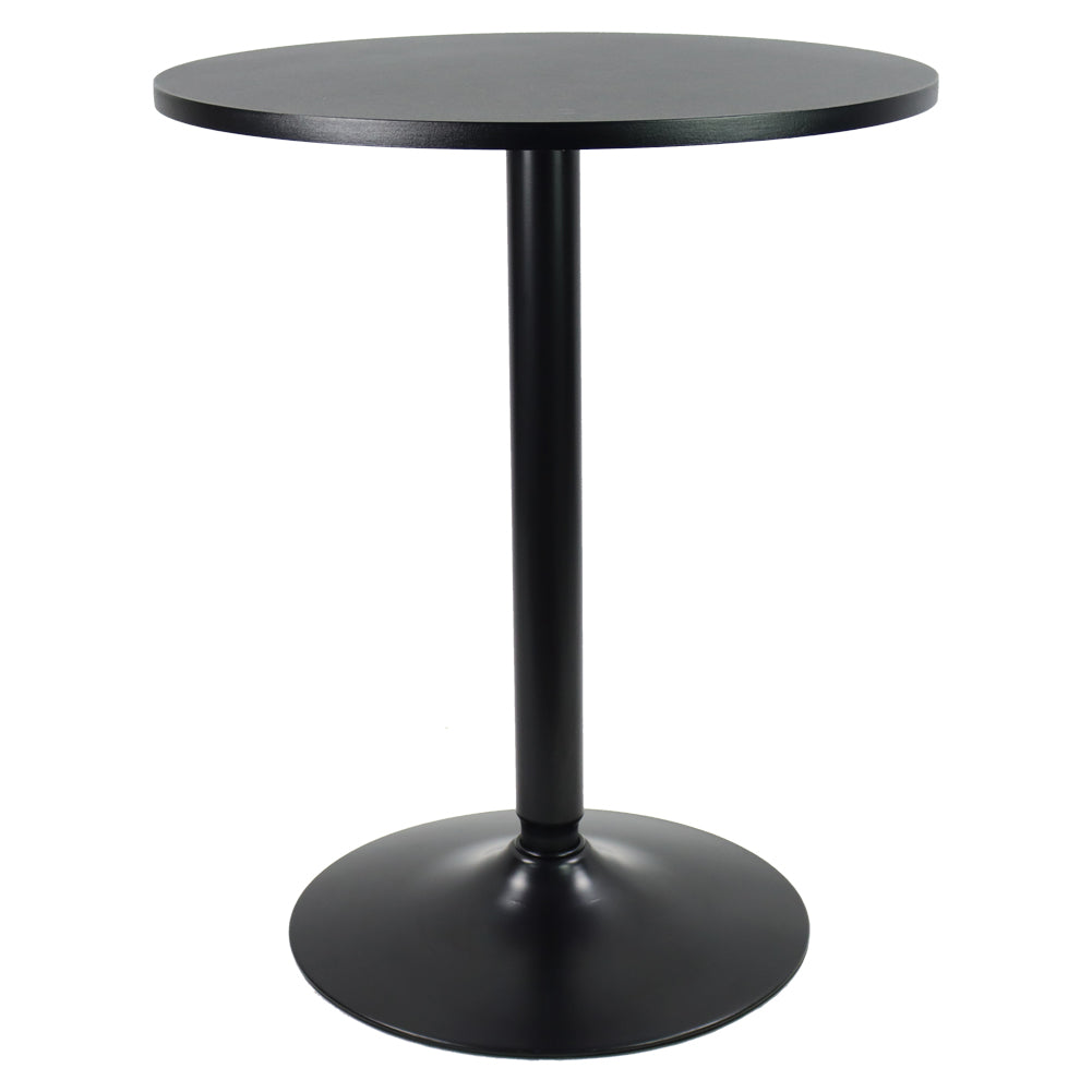 KKTONER Round Bar Table 23.6'' Top Coffee Table for Cocktail Bar Pub Dining Bistro (28.7''H, Black)