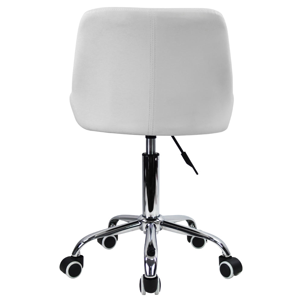 KKTONER Mid-Back Office Chair Swivel Height Adjustable Ergonomic Computer Home Chair with Wheels (White)