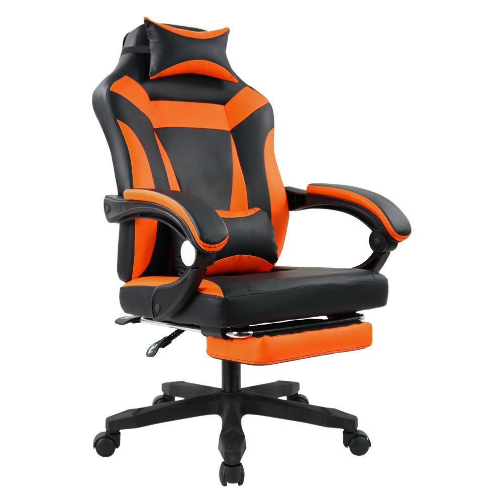 KKTONER Ergonomic Gaming Chair Executive Office Chair for E-Sport Racing Executive Office Chair Swivel Height Adjustable with Armrest (Orange)